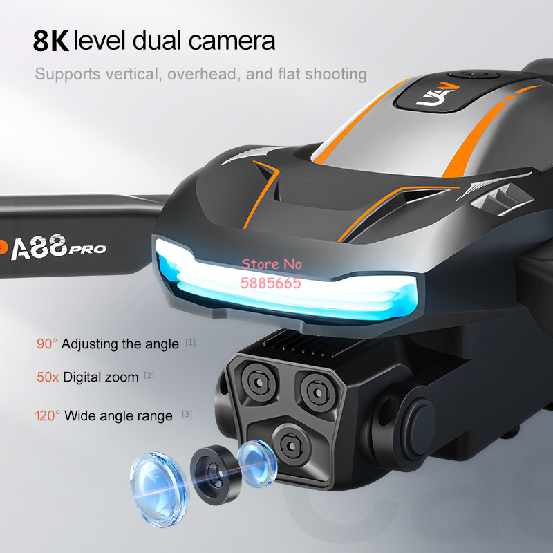 8k fotografia aérea fluxo ópti - Drone Rc Folding avaliação e preço