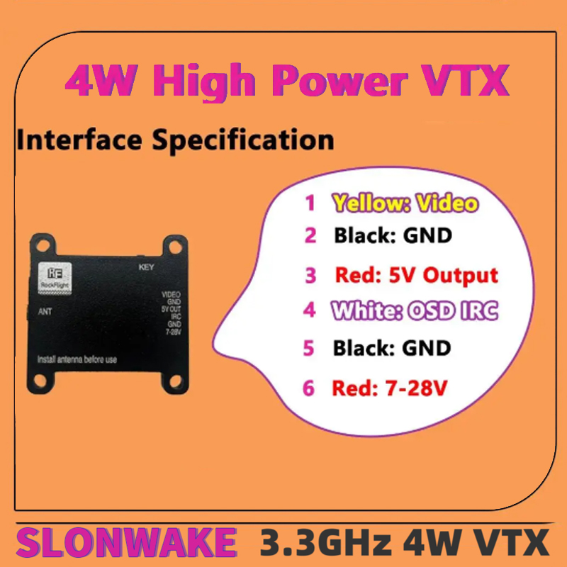 Transmissor de Vídeo VTX SLONW - Fpv Antenna Receiver avaliação e preço