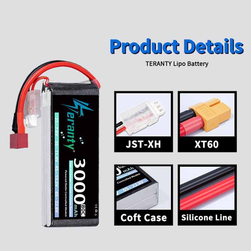 Bateria Lipo TERANTY 2S 3000mA - Drone Lipo Battery avaliação e preço