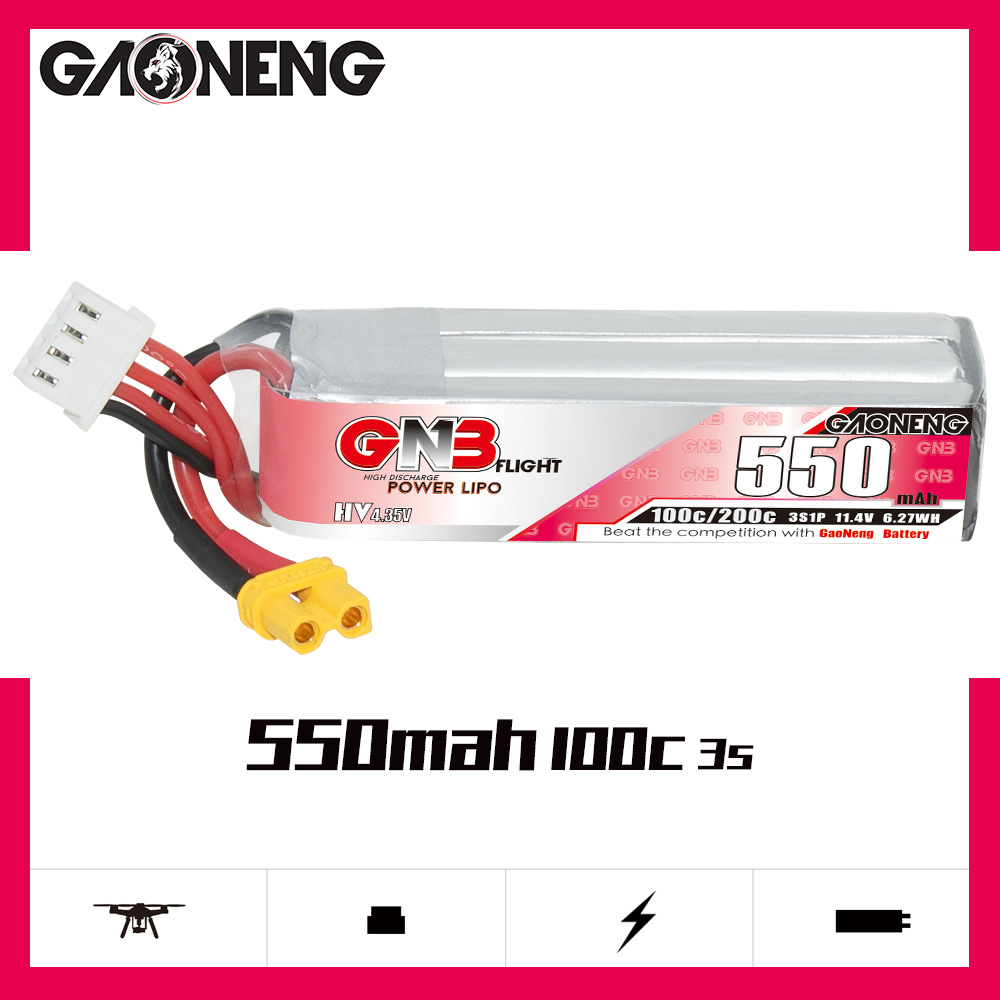 Bateria lipo gnb hv 11.4v 550m - Drone Lipo Battery avaliação e preço
